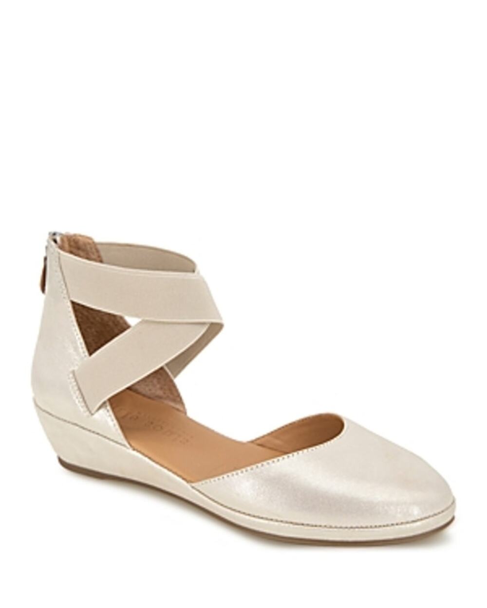 Gentle Souls by Kenneth Cole Noa Wedge Heel Sandal Metallic Ice 11